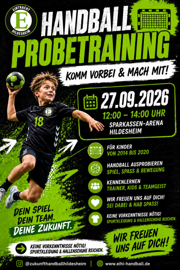 Flyer Probetraining am 27.09.2026
